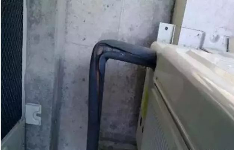 长沙中央空调不规范的安装效果图