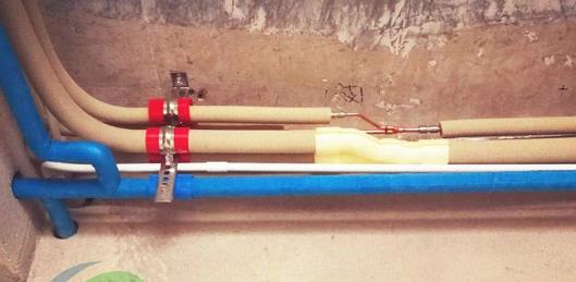 三分设备七分安装，贵有价值，中央空调无火连接。