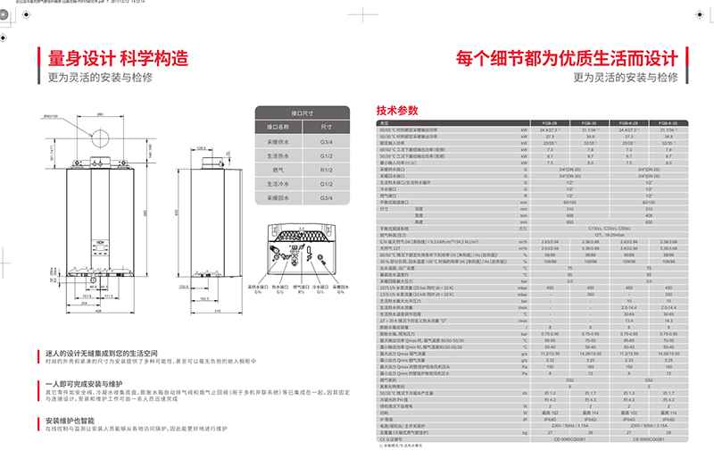 长沙沃乐夫全预混冷凝式燃气壁挂炉FGB图